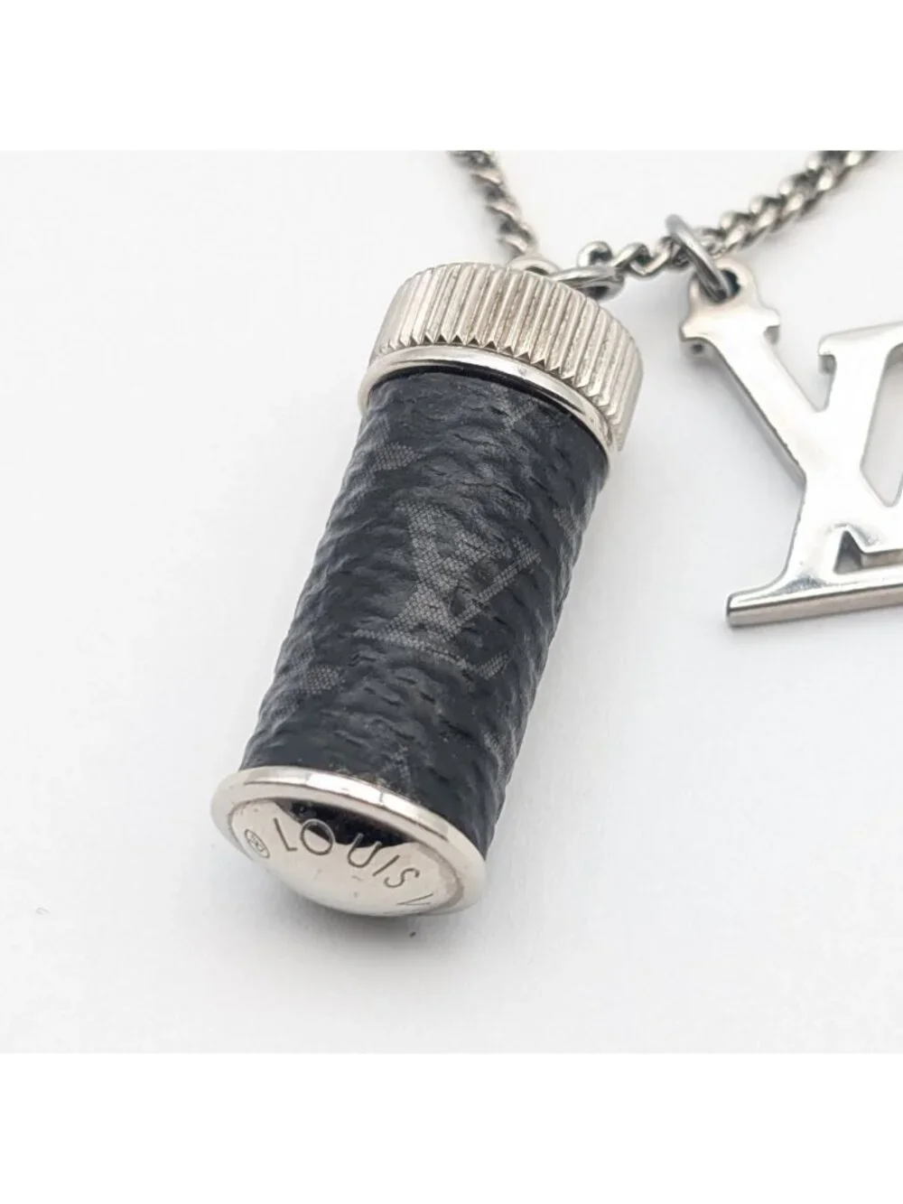 Louis Vuitton Monogram Eclipse Collier Charm Necklace